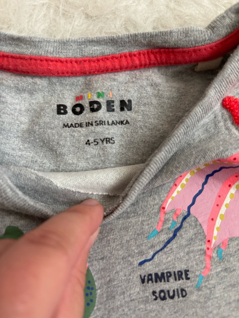 Boden Boys’ Gray Tee with Colorful Deep Sea Creature Graphics - Picture 2 of 4